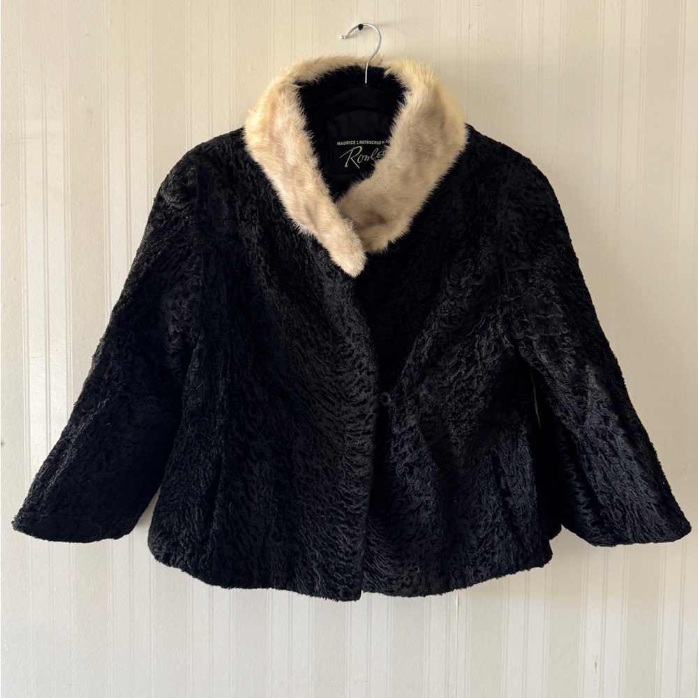 Vintage Rothschild and Co Persian Lamb/Fur Cropped Jacket